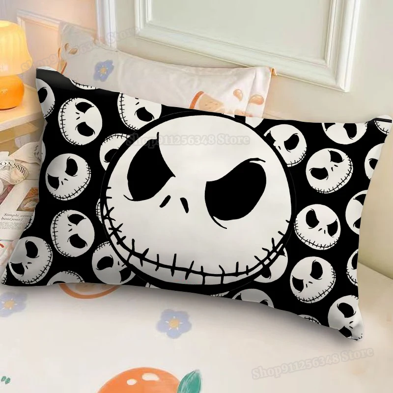 The Nightmare Before Christmas Pillow Cases for Kid Pillowslip Jack Skellington Print Disney Cushion Cover Room Decor Pillowcase