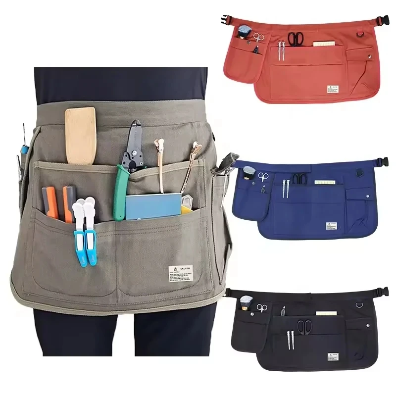 Supermarket  Multi-pocket Apron For Men And Women Beauty Storage Horticulture Hairdresser Adjustable Commerce Short Skirt Apron