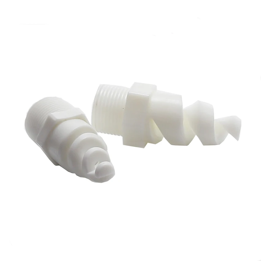 

10pcs Hight Quality PTFE Spiral Full Cone Spray Nozzle White Atomization Sprinkler Heads for Home Garden Irrigation Nozzle