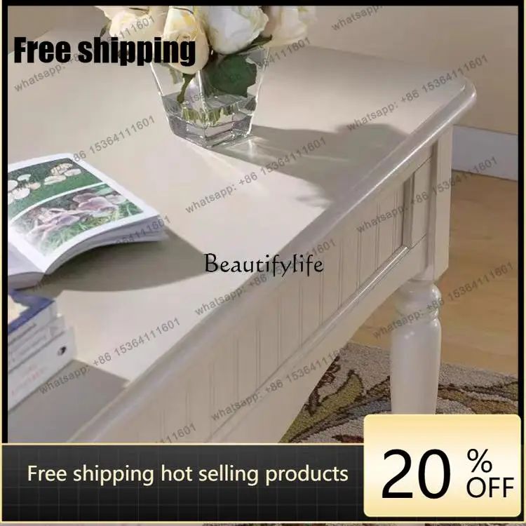 Factory DirectAmerican solid wood desk desk living room country travel beauty home white American style