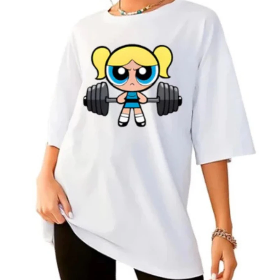 Girls Super Powerful Blouse Training Streetwear T-shirt Women's Shirt Academy Gym Fitness T-shirt