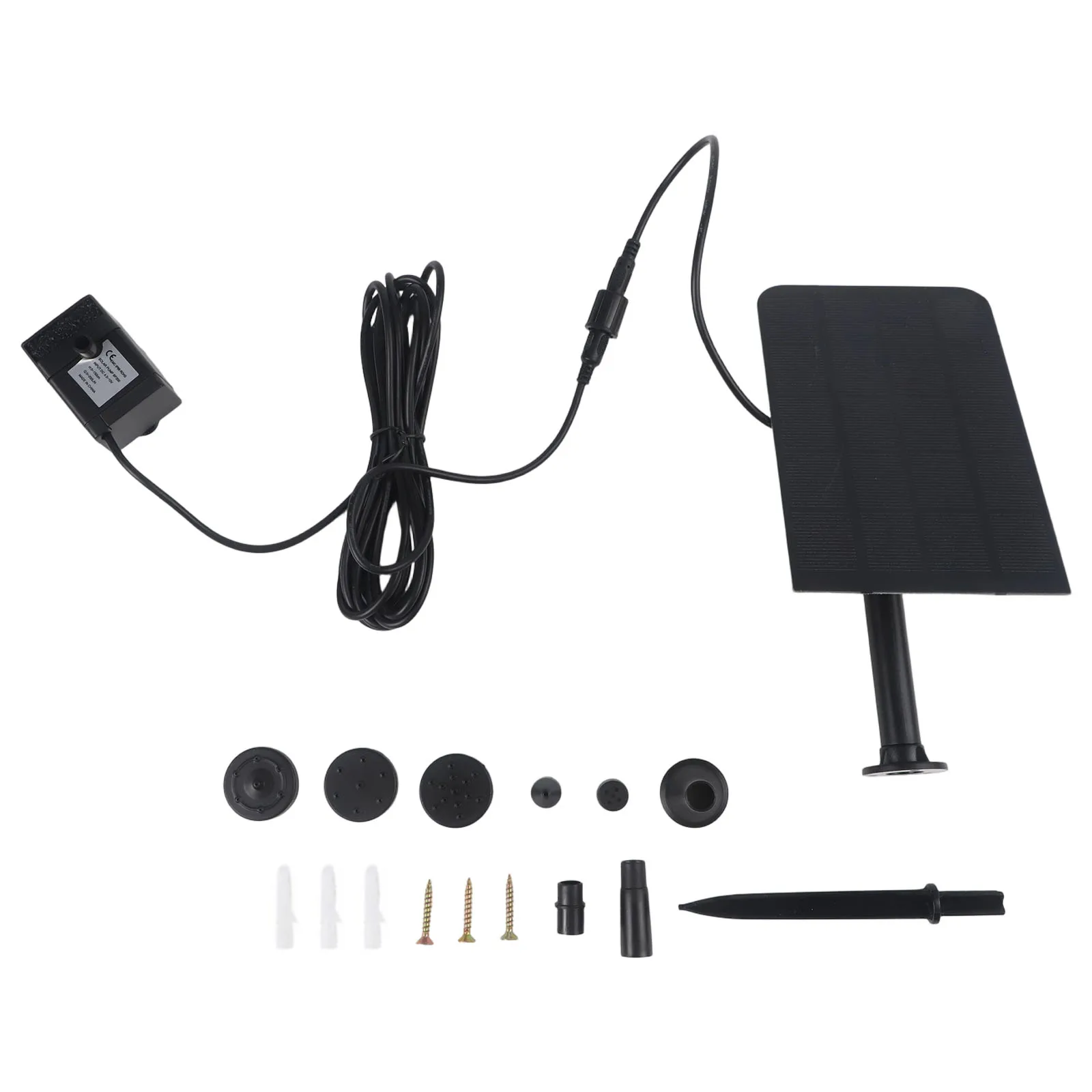 Customizable Water Flow System 15*9.5cm Fountain Pump Kit Easy Installation Efficient Solar Power Interchangeable Nozzles