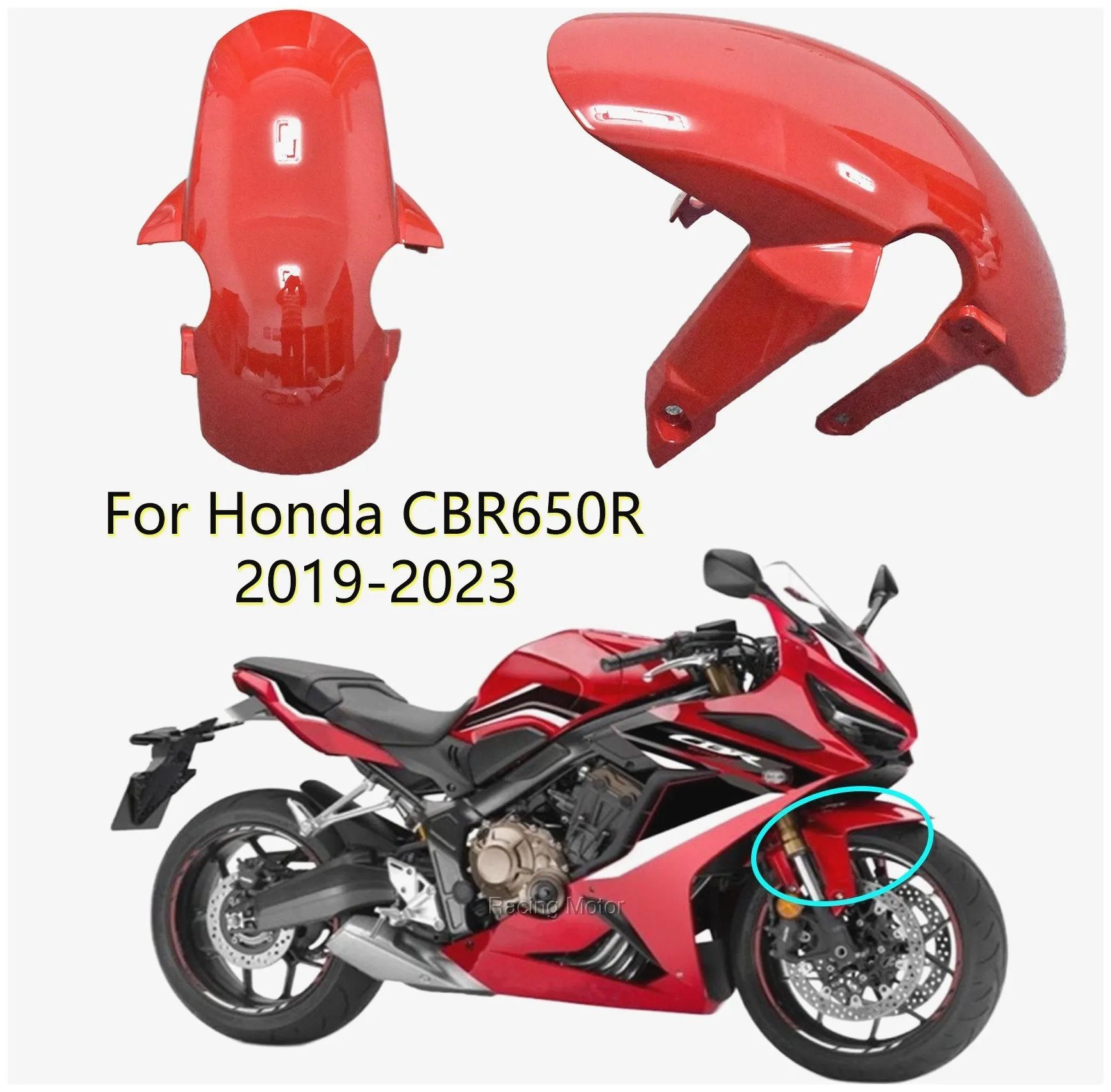 Motorcycle Fairing Body Kit - For HONDA CB650R CBR650R Motorcycle CB 650R Accessorie ABS Front Mudguard Fender