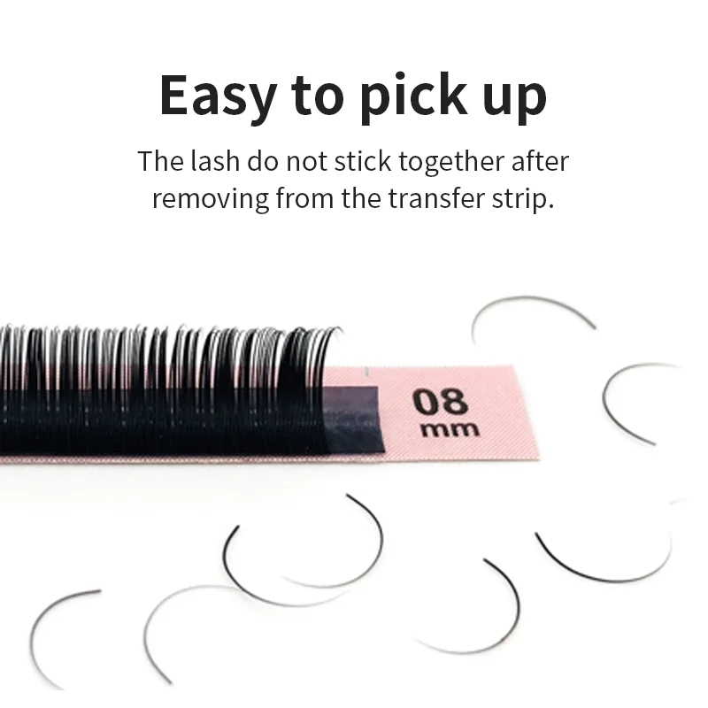 NATUHANA Eyelash Extension Premium Ellipse Flat Individual Split Tips Natural Soft Cilios Matte Mink False Eye Lash Makeup