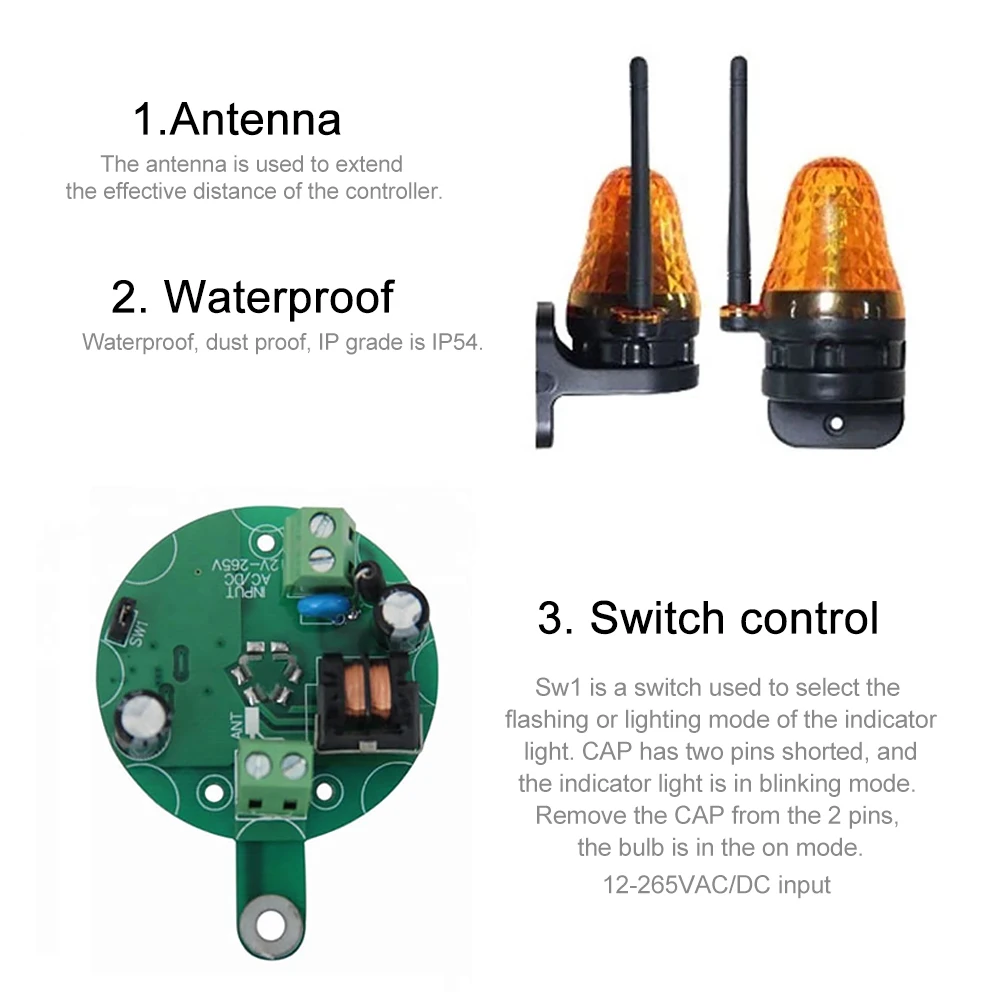 LEDセキュリティアラームランプ,トラック,パティオ,緊急,ユニバーサル,倉庫,車,乗馬,警告灯,点滅,簡単なインストール