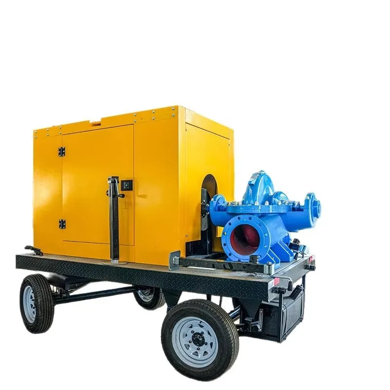 Flood Control Diesel Engine Pump Truck Emergency Rescue Drainage Variable Frequency Double-suction Pump Mobile Operation
