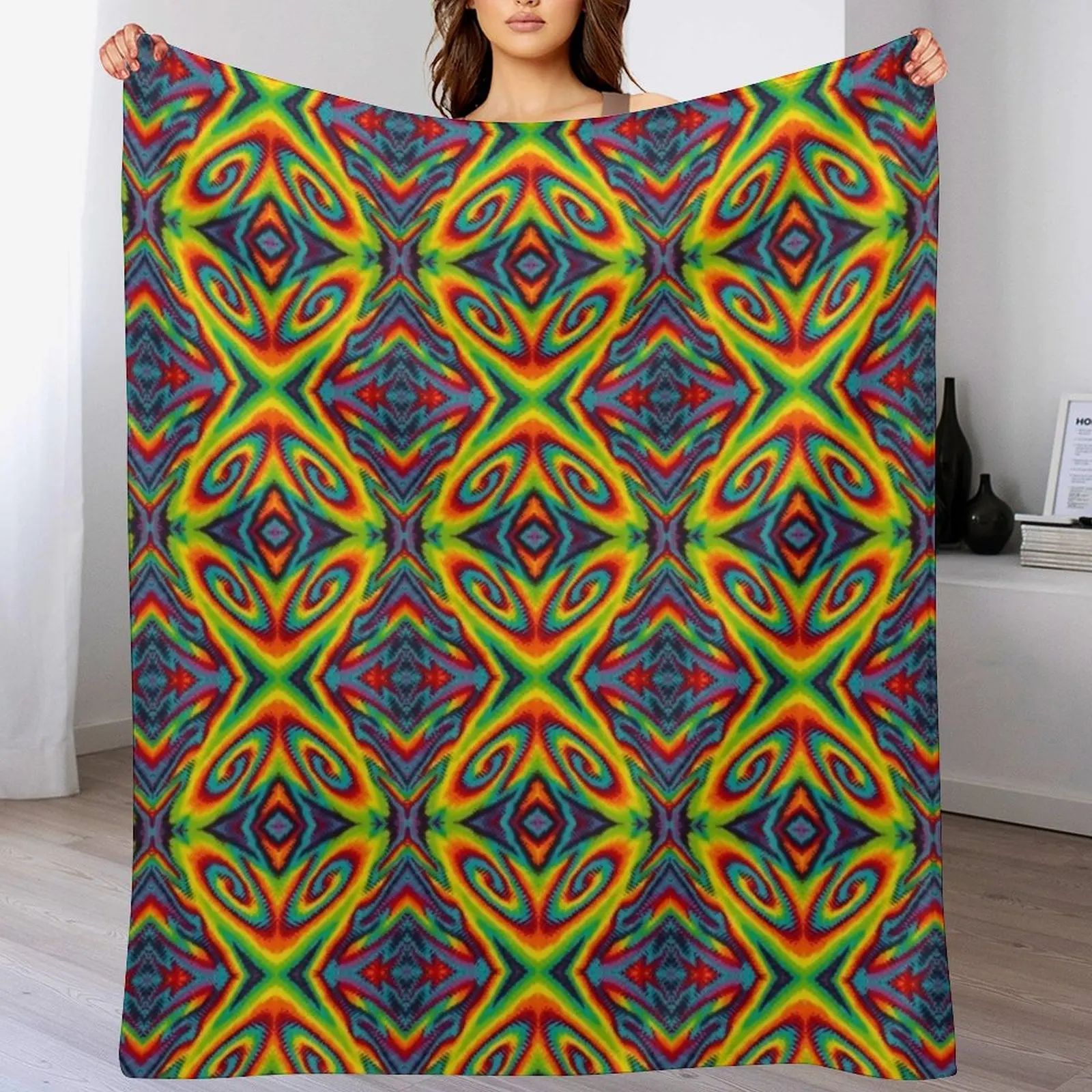 

Psychedelic Lava Drip Throw Blanket Flannel Fabric Moving Blankets