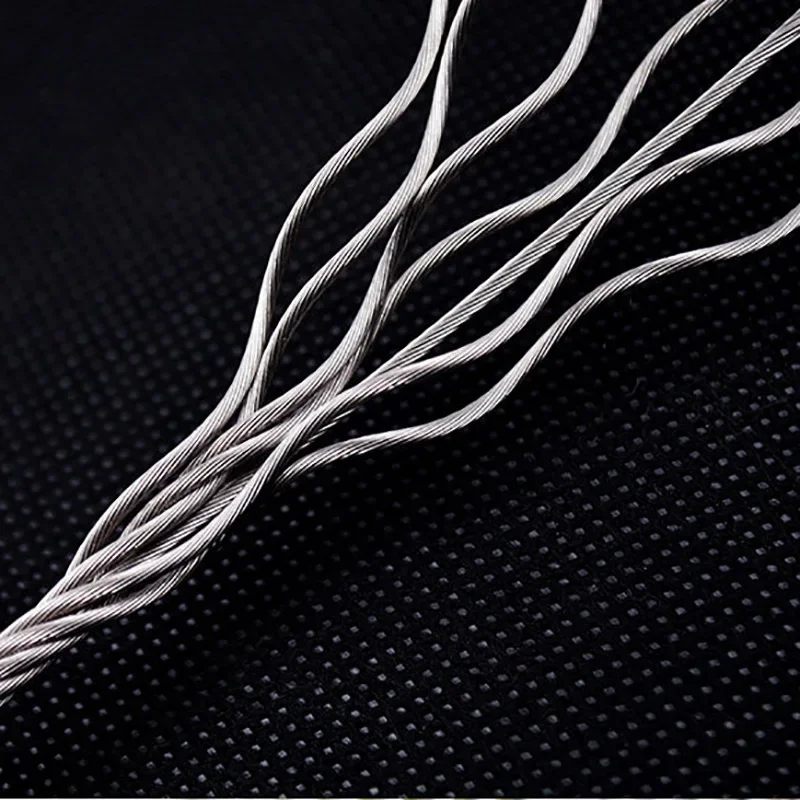 1M 7*19 Strands 304 Stainless Steel Cable 1mm-20mm Soft Lifting Rope Crane Hoist Greenhouse Lifting Industrial Steel Wire Rope