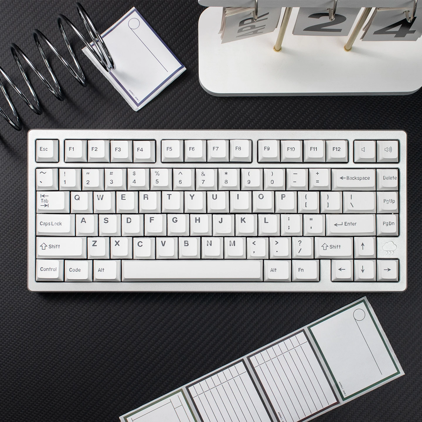 

Minimalist White Keycaps Top engrave Shine Through PBT Double Shot Cherry profile Keycap For MX Mechanical Keyboard