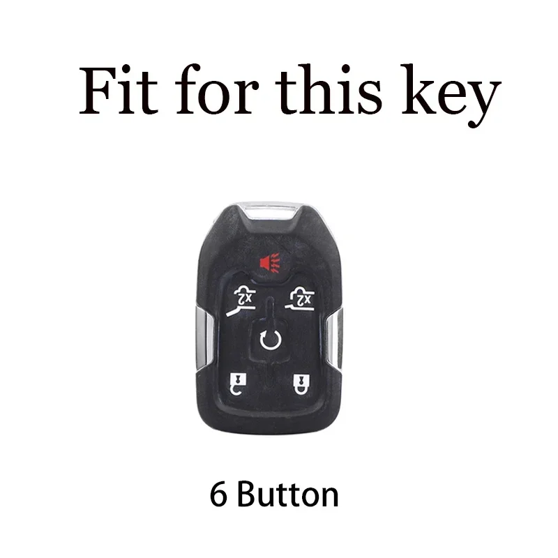 6 Buttons Car Remote Key Case Cover TPU Shell Fob For Chevrolet Silverado Suburban Tahoe for GMC Yukon Sierra Acadia Terrain