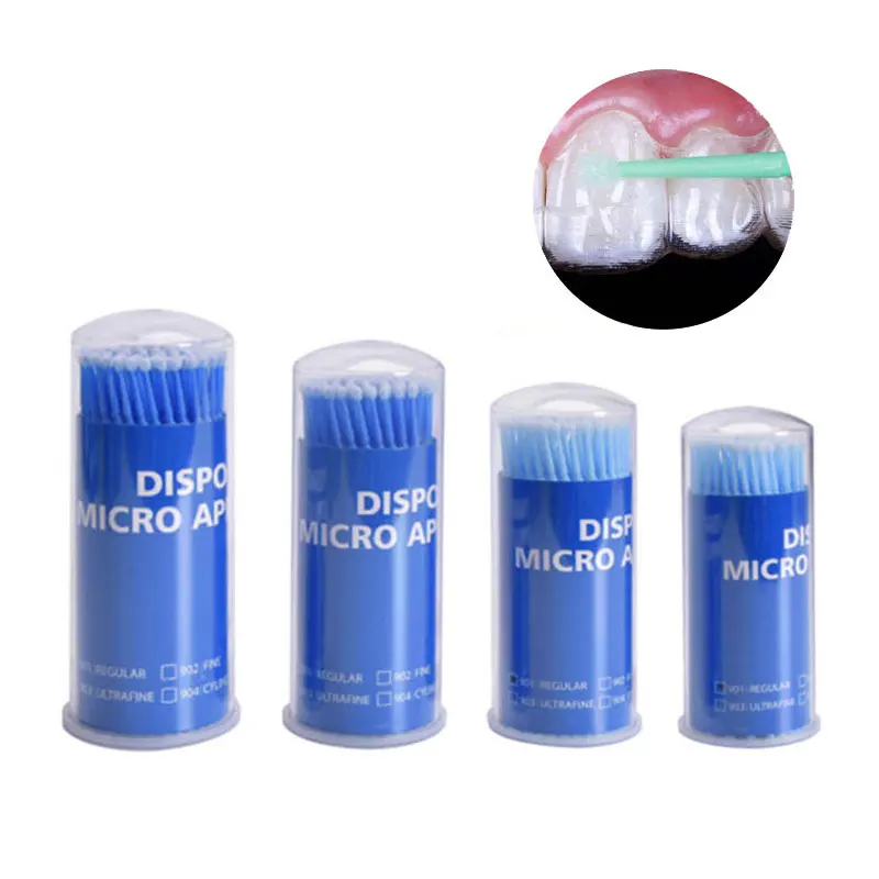 100Pcs/Bottle Dental Disposable Micro Brushes Applicators Micro Brush Orthodontic Adhesive Eyelash Extension Makeup Brushes