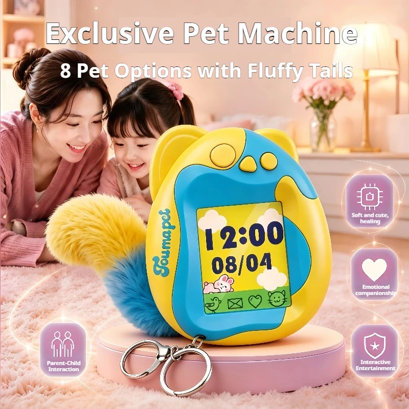 New Electronic Pet Machine Color Screen Mini Virtual Pet Game Machine Portable Interactive Handheld Entertainment Toy
