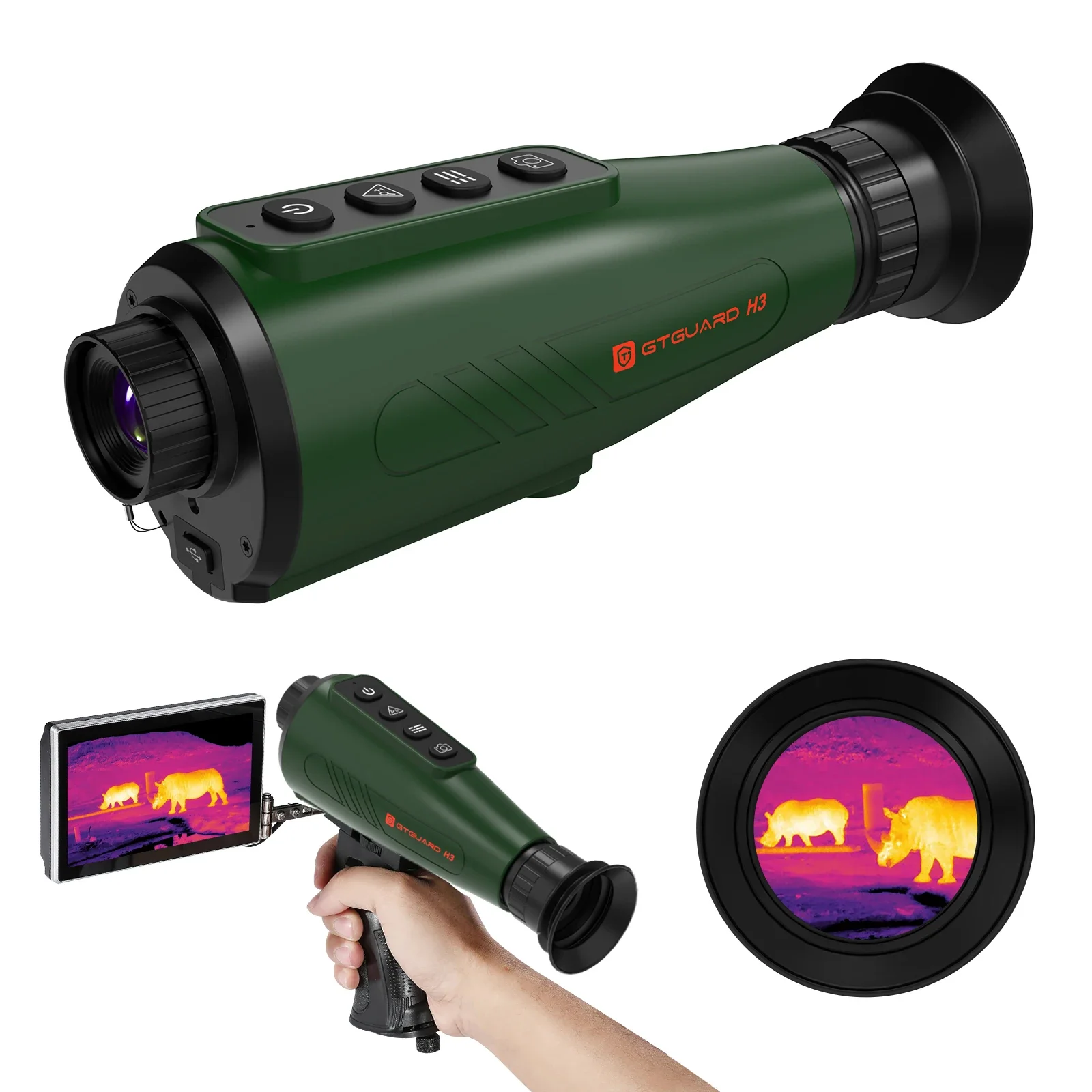 

Тепловизионный монокуляр 2026 SELL 50 Гц с 8-кратным зумом, 256x192, для охоты на диких животных и спортивной стрельбы в полной темноте