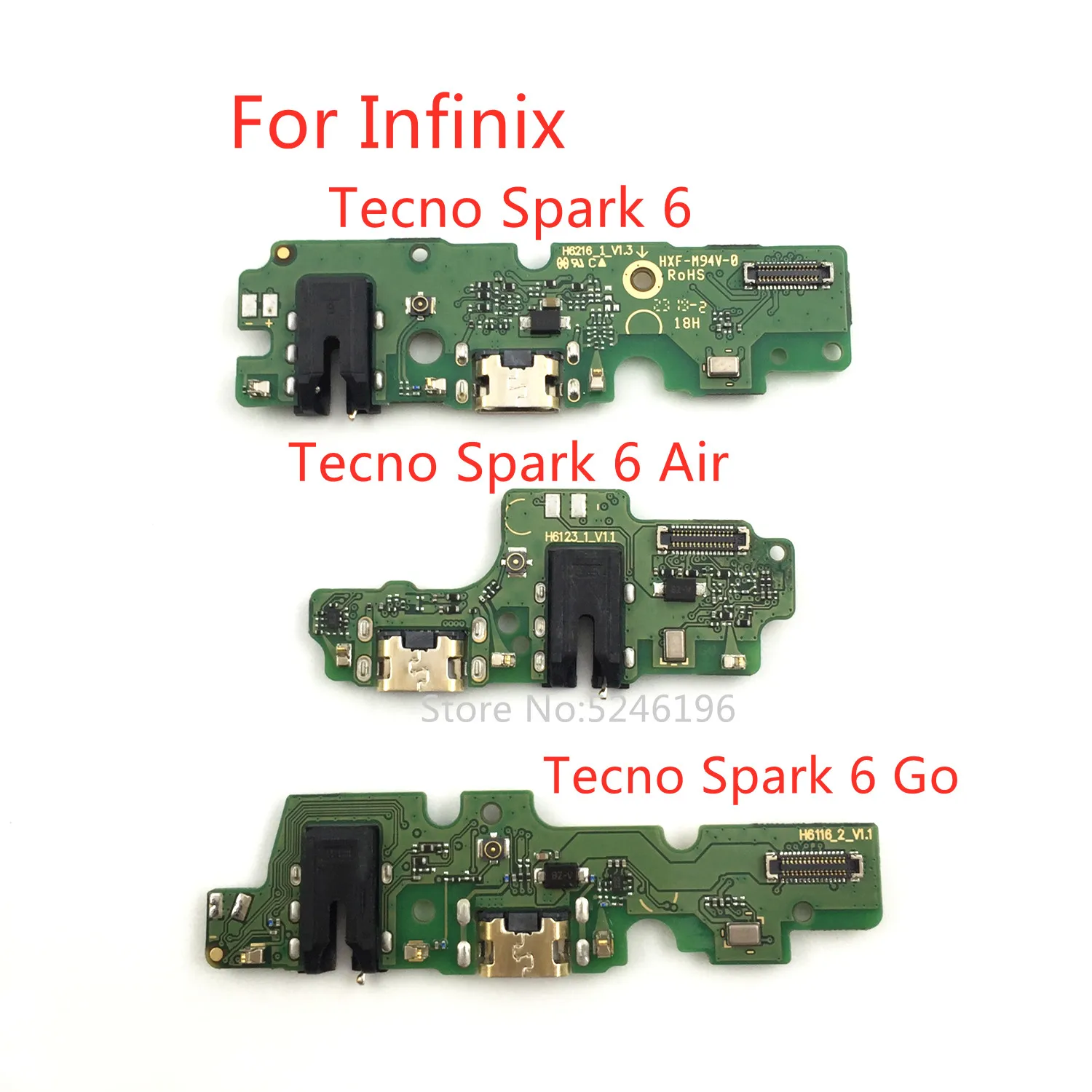 

1 шт. гибкий кабель зарядного порта USB для Infinix Tecno Spark 6 Tecno Spark 6 Air Tecno Spark 6 Go, сменная деталь.