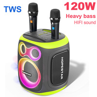 HOPESTAR Party130 Family Party Box with Microphone 120W High Power Bluetooth Speaker Outdoor Portable HIFI Subwoofer Tws Audio