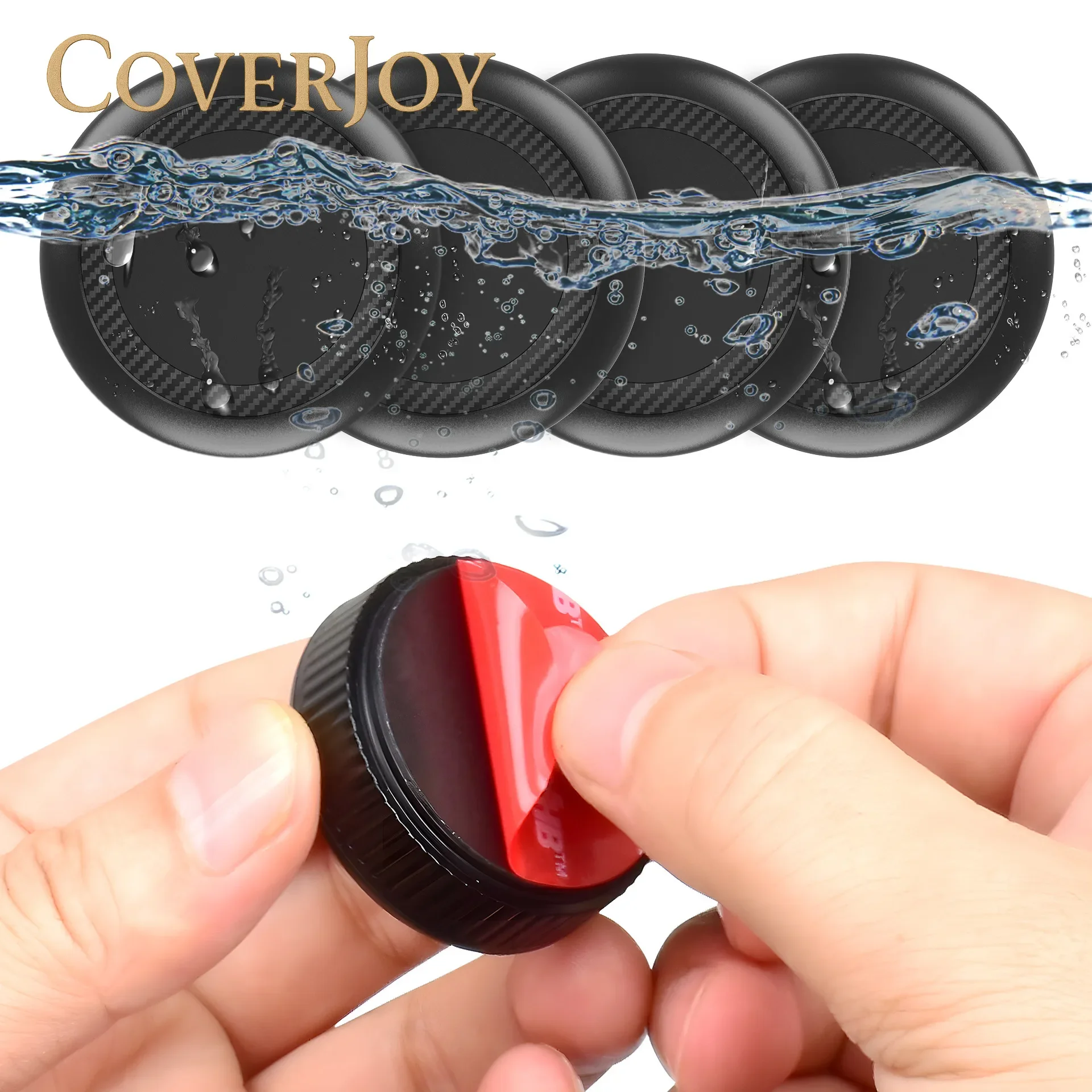 حافظة من ألياف الكربون من CoverJoy لهاتف AirTag، مقاومة للماء والغبار والصدمات، حماية كاملة ضد الضياع، #2