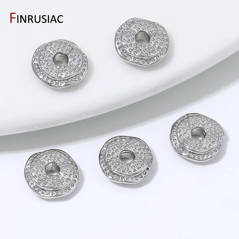 18K vergoldete Messing-Wellenscheiben-Abstandshalter-Perlen, strukturierte flache Metall-Loose-Perlen für DIY-Armband-, Halsketten- und Schmuckherstellung – Detail 16