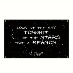FLAGLINK 2x3fts 3x5fts Lil Peep Look At The Sky Tonight Flag For Indoor Decoration Home College Dorm Bedroom Living Room Decor