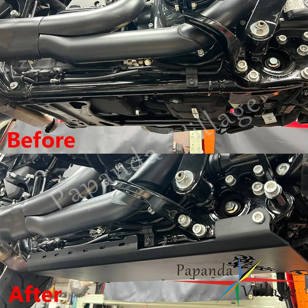 دراجة نارية قاعدة سفلية الهيكل حماية لوحة إطار المحرك حامي ل هارلي إحياء FLH 2021 الطريق الإنزلاق مخصص FLTRX 10-13 #6