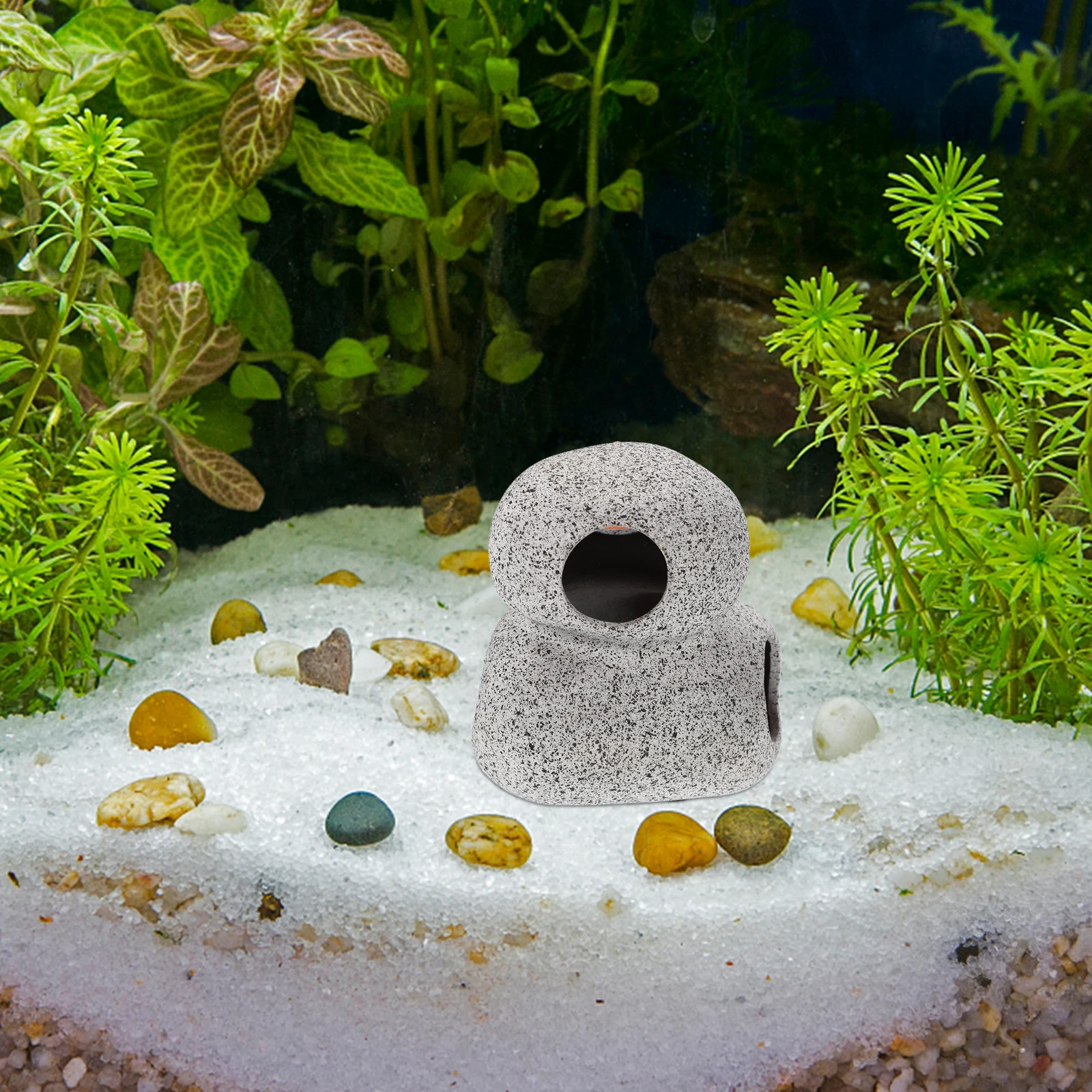 

Aquarium Supply Fish Cave Decor Cichlid Rock Resin Ornament Small Compact Design Suitable Most Size Tanks Shrimps