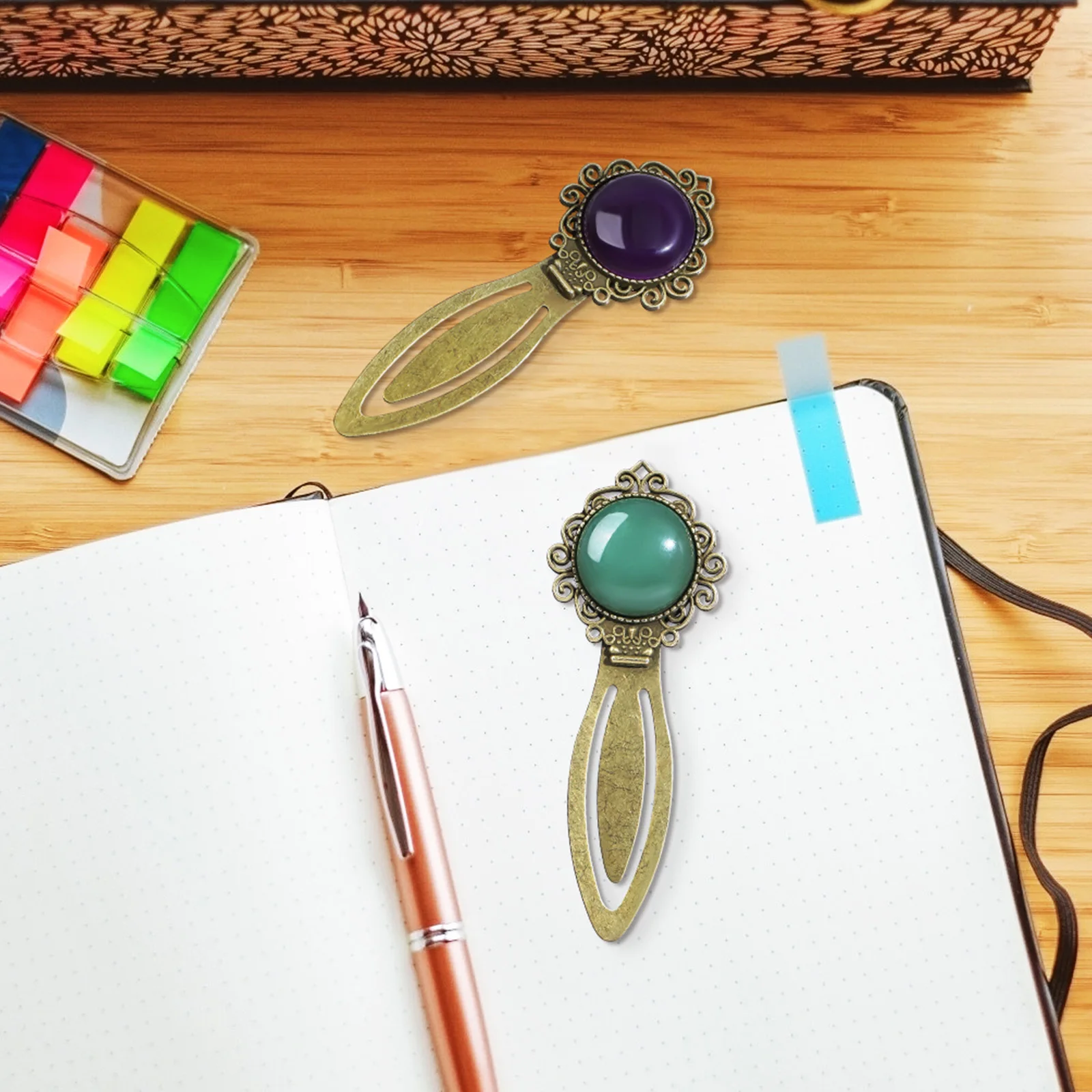 2 قطعة الإشارات المرجعية النحاسية خمر سبائك معدنية علامات الكتاب لقراءة الملحقات المجلات مكتب علامات الصفحة الزخرفية أنيقة