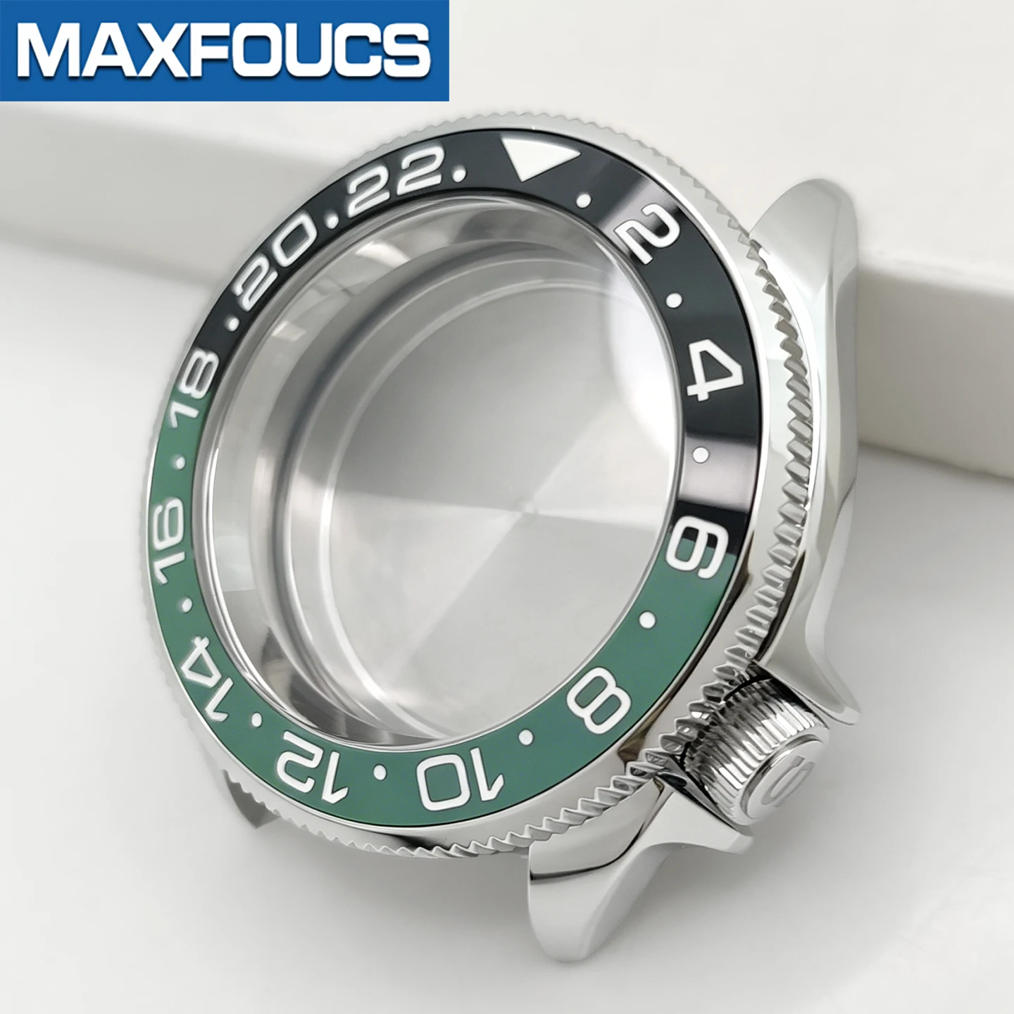 MM300 SKX 3.8 Uhrengehäuse-Set, silberfarben, poliert, passend für NH35/NH36/NH34 MOD-Uhrengehäuse, Teile, Saphirglas-Einsatz, Krone, individuell – Detail 16