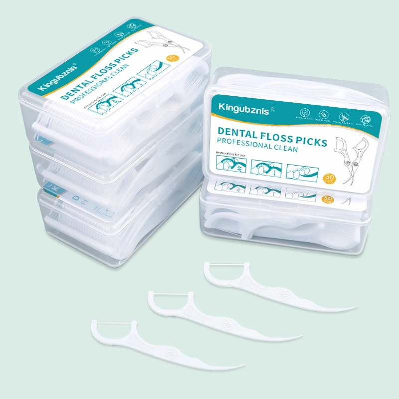 1/3/6 Box Portable Disposable Dental Floss Plastic Toothpick High-tension Dental Floss Stick Dental Floss Box ﻿Oral Care