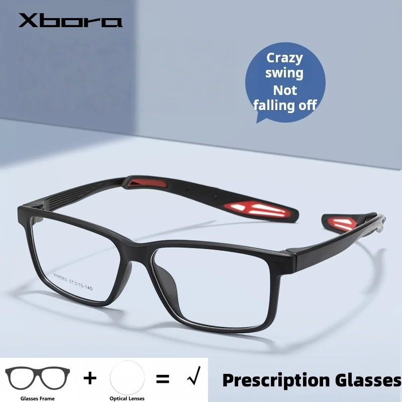 

Xbora Customized Glasses Fashion Cycling Sports Glasses Frame Men and Women TR90 Optical Prescription Eyeglasses W683M
