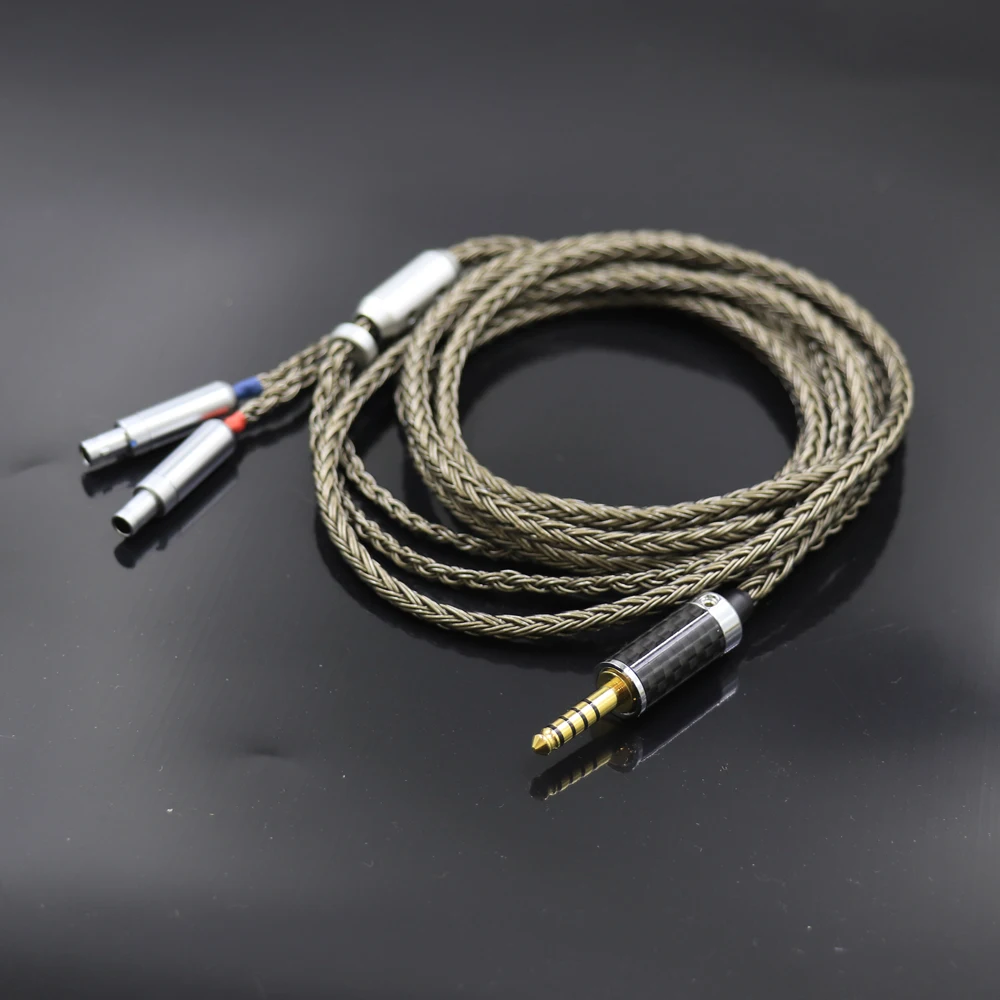 New Gun-Color 16 core HD800 HD800s HD820 D1000 Headphone Upgrade Cable for 4.4mm NW-WM1Z/A NW-ZX300A PHA-2A