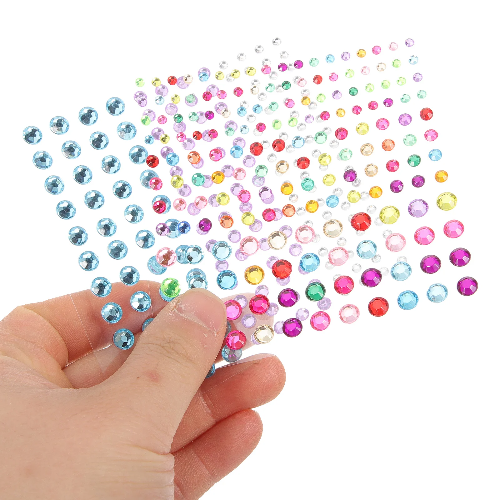 

6 Sheets Rhinestone Pearl Stickers DIY Self Adhesive Decorative Gems Stickers Multi-Use Rhinestone Crafts for Makeup Nail Art