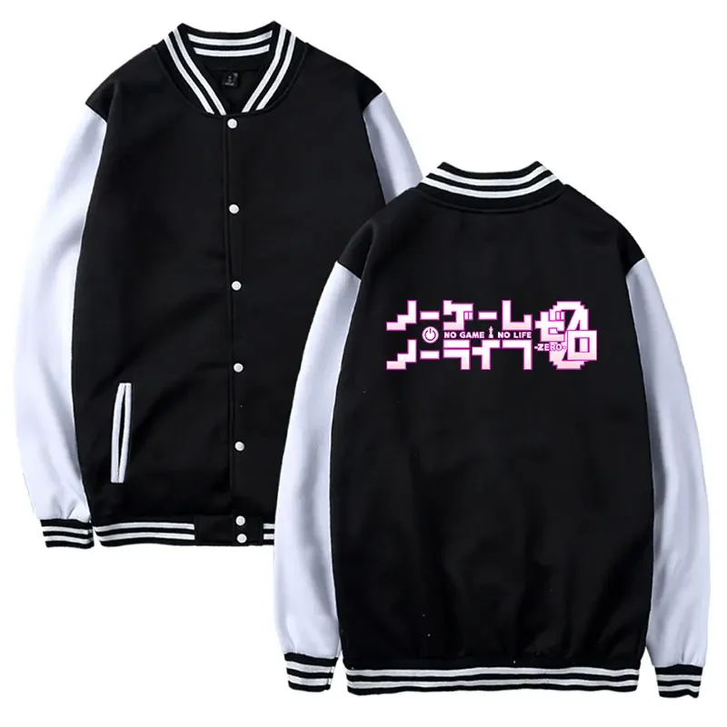 Luckyfridayf fashion No Game No Life baseball jacket men women Harajuku hoodies sweatshirt casual long sleeve jackets coats tops