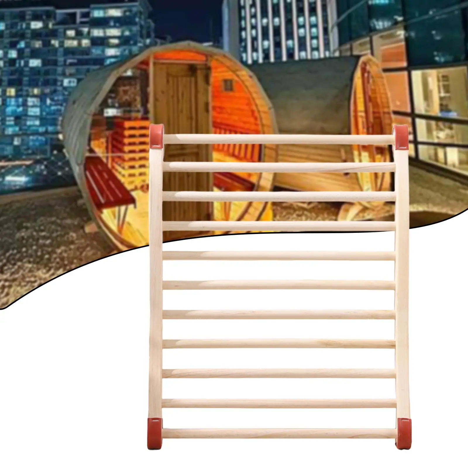 Sauna Backrest Comfortable Ergonomic S Shaped Anti Slip Accessories Support Wooden Back Rest for Traditional Sauna Sauna Bathing