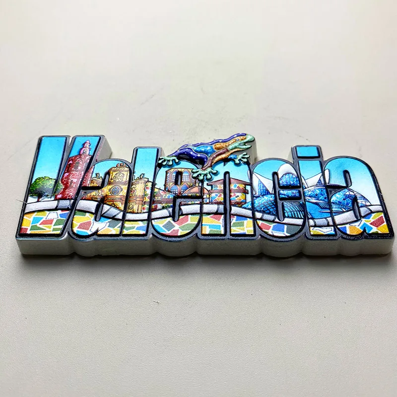 Valencia 3D refrigerator magnets Travel souvenirs Refrigerator magnets decoration supplies Collection Arts and crafts gifts