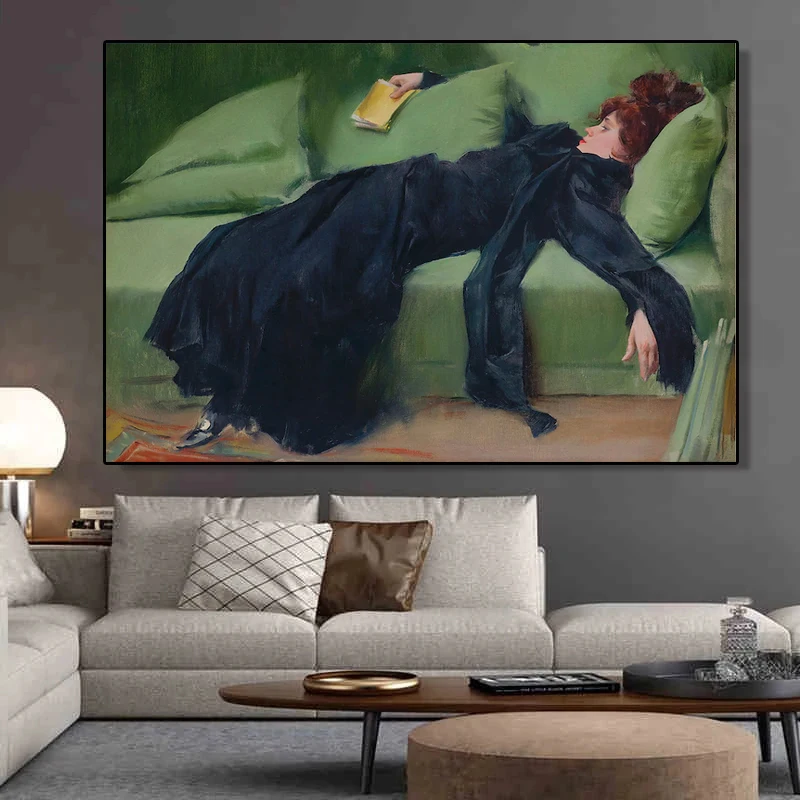 1pc frameless Canvas Painting Vintage Decadent Young Woman Portrait Canvas Paintings Posters Prints Wall Art Pictures for Living