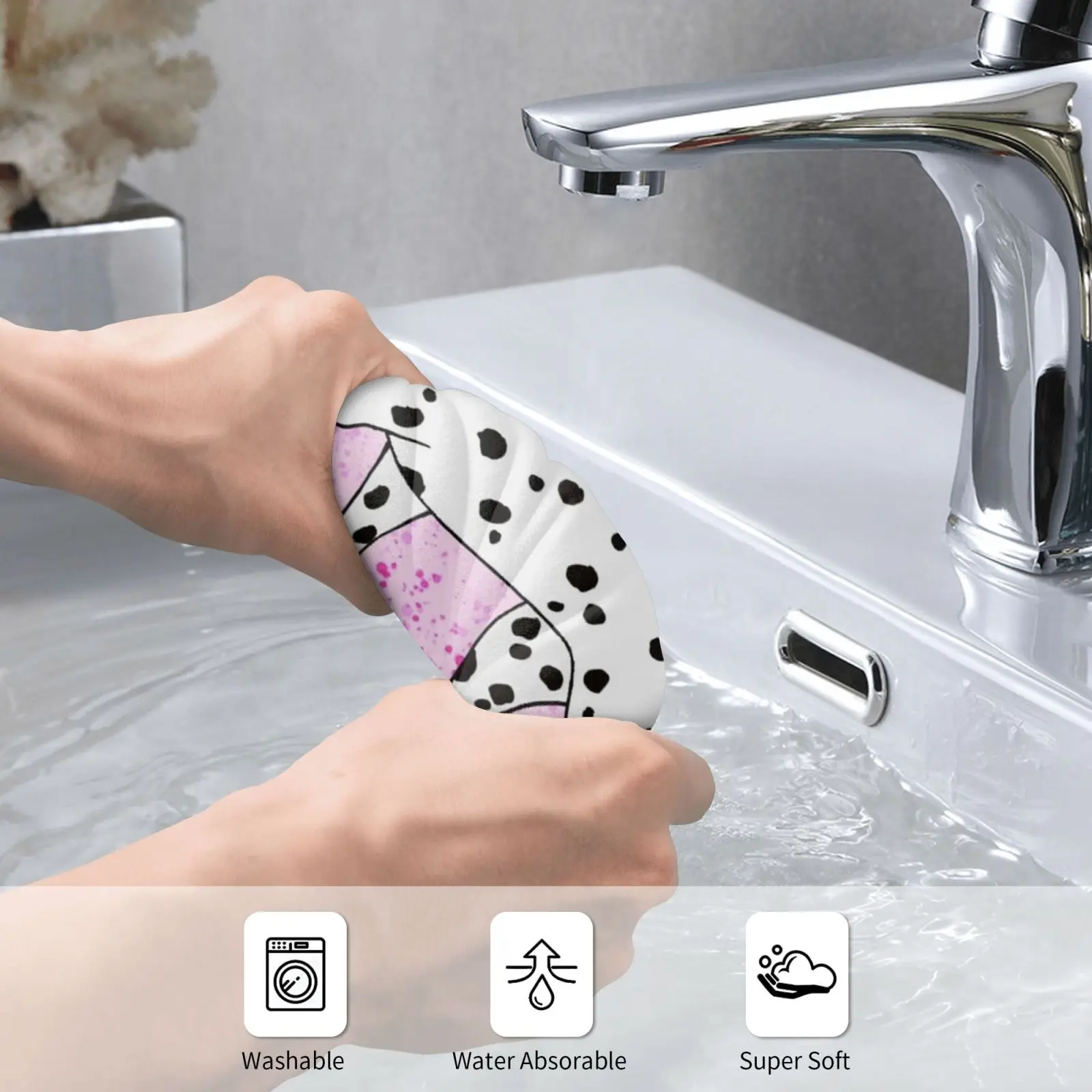 Dalmatian & Hearts Custom Towel Bath Towel Dalmatian Cute Dog Valentine Dalentine Hearts