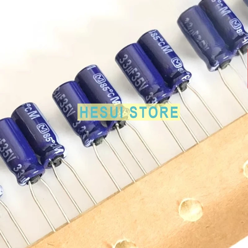 

10 шт. оригинальные электролитические конденсаторы Panasonic 35V33UF 5X11 M серии 85 градусов PANASONIC 33UF 35V