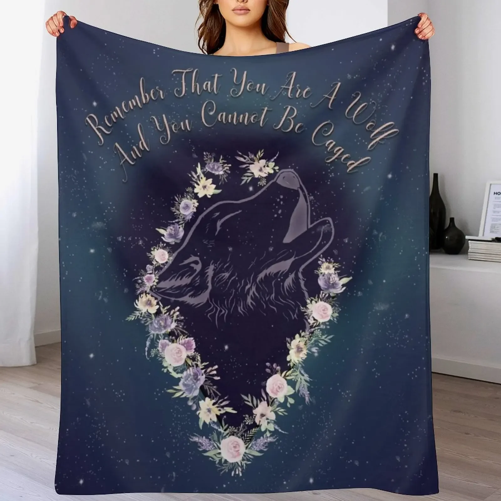 

ACOWAR - Wolf Throw Blanket Moving sofa bed Flannel Decorative Beds Blankets