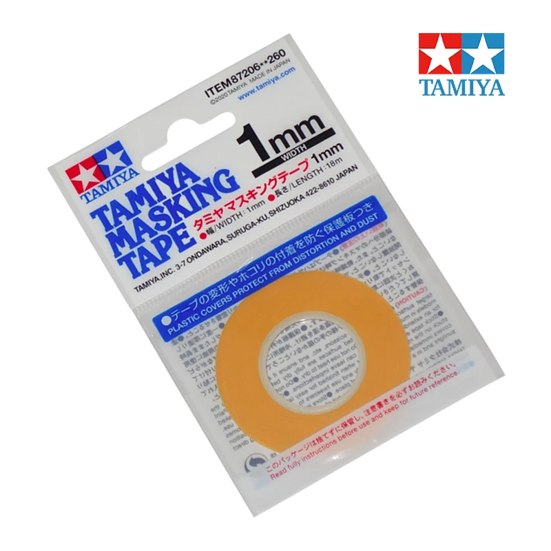 TAMIYA taśma maskująca 1mm 2mm 3mm wkłady taśmy modelarskie akcesoria do natryskiwania kolorowanie 87206/87207/87208 taśma Craft narzędzia modelarskie