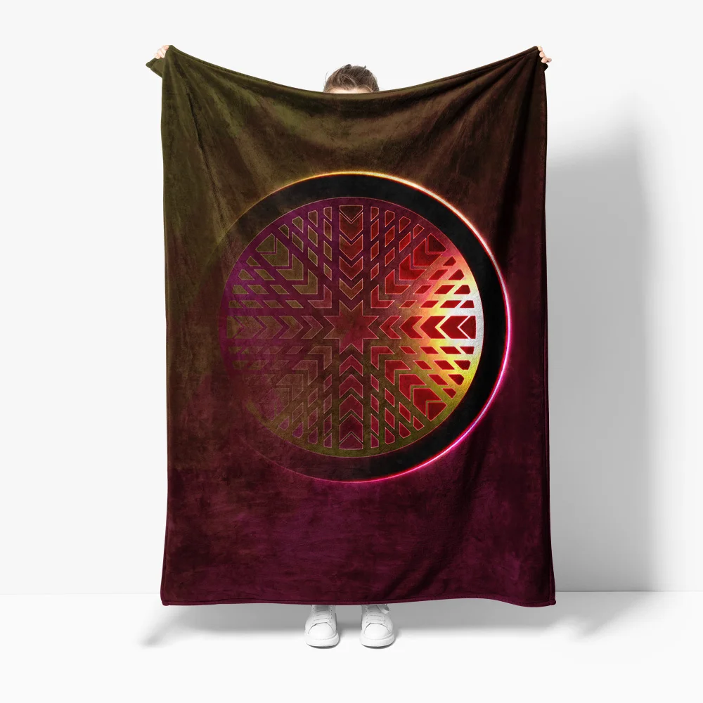 

Одеяло из искусственного меха с геометрическим красным и черным узором, диван-кровать, декор для гостиной, современный акцентный чехол для подушки