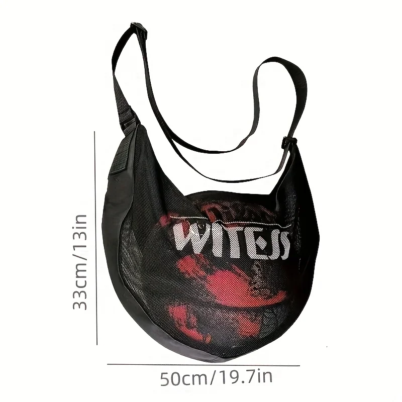 1pc Basketball Bag, a Single-Shoulder Cross-Body Training Sports Backpack, Blue Ball Pocket, Net Pocket for Storing Volleyball