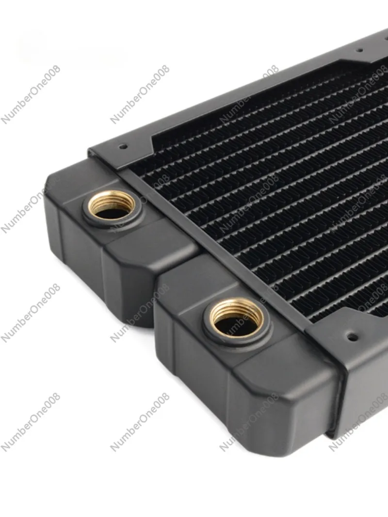 Computer Water-Cooled Copper Heat Sink 14 Flat Tube TSRP-TW360 Red Copper Fin 12cm Fan Position