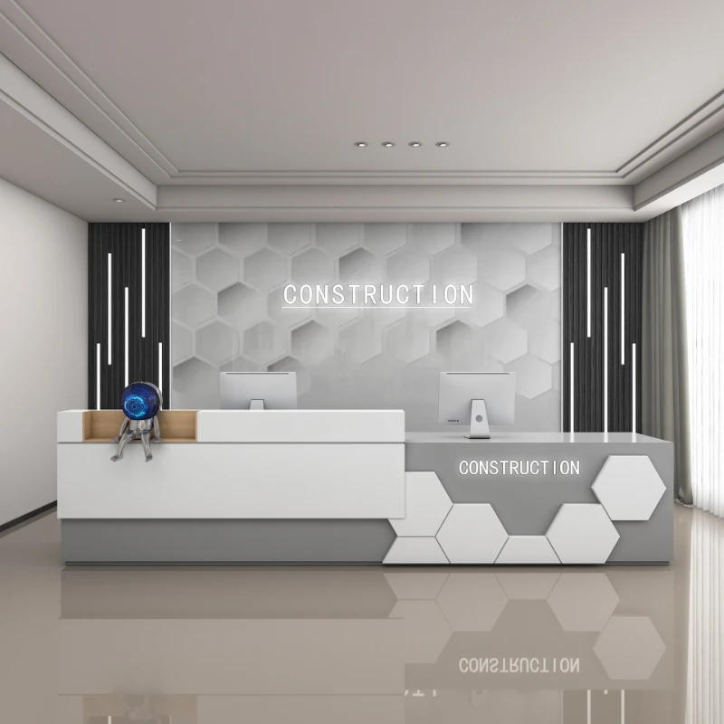 Niche Good-looking Reception Desks Simple Small Barber Shop With Reception Desks Counter Beauty SalonOffice Furniture Receptie