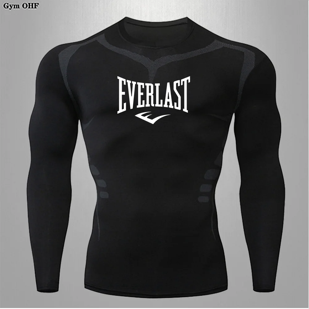 Men's Sports Tight Long-Sleeve Top Gym Training Running Breathable Elastic Athletic Wear view 5