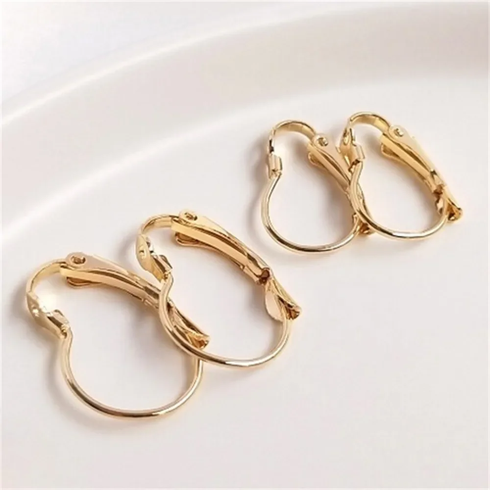 

14K Genuine Gold French Style Earring Hook, Spring Ear Hook DIY, Paired with Earrings, Handcrafted Earring Accessories E030