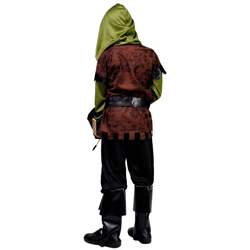 Halloween Kids Archer Costume Boys Hunter Costume Robin Hood Cosplay For Purim Carnival Party Outfits