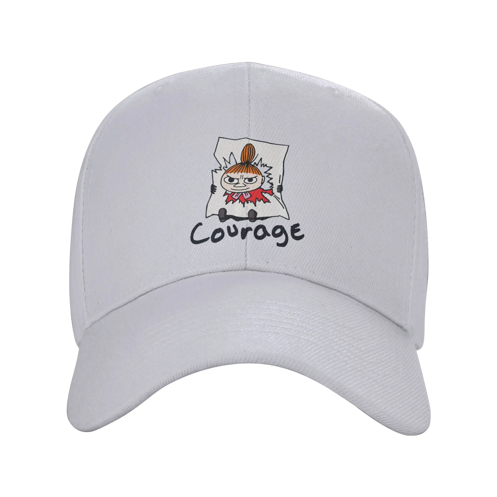 Moomings Little My Courage Caps Adult Fitted  Hats Trucker Worker Cap Dad Hat Adjustable Polyester Baseball Caps