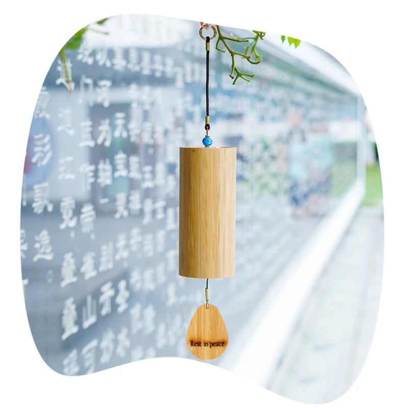 Pure Handmade Antique Bamboo Wind Chimes Outdoor Atmosphere Ancient Style Hand Cranked Bamboo Tube Various Chord Wind Chimes