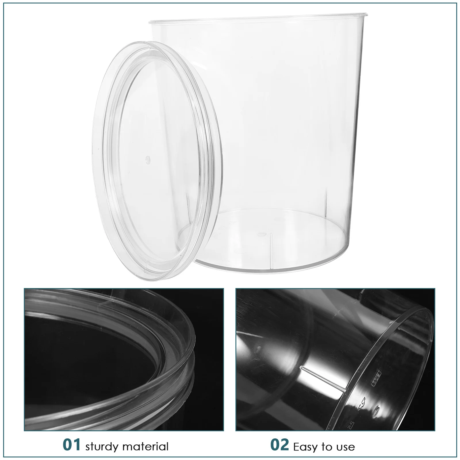 

Airtight Rice Container Large Capacity Storage Bucket For Pantry Food Grain Cereal Moisture Proof Pest Resistant Clear Sealing