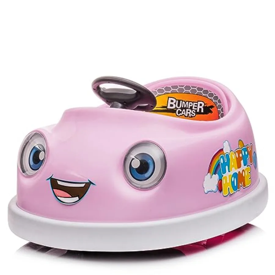12V 2 velocidades passeio elétrico no carro pára-choques para crianças de 1 a 6 anos, carro elétrico infantil com controle remoto, luzes LED, Bluetooth