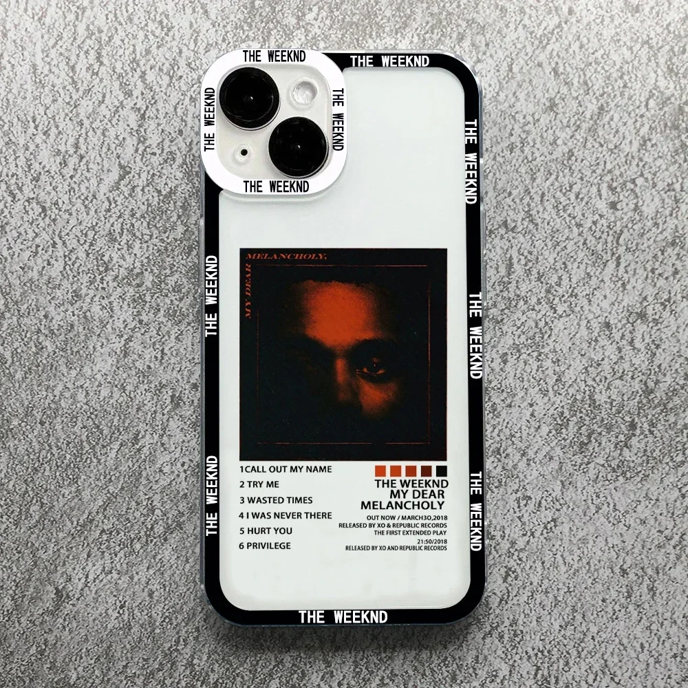 HOT The Weeknd custodia per telefono Poster minimalista per iPhone 16 15 14 13 12 11 Pro MAX Mini SE 8 7 Plus Cover trasparente Fundas Coque